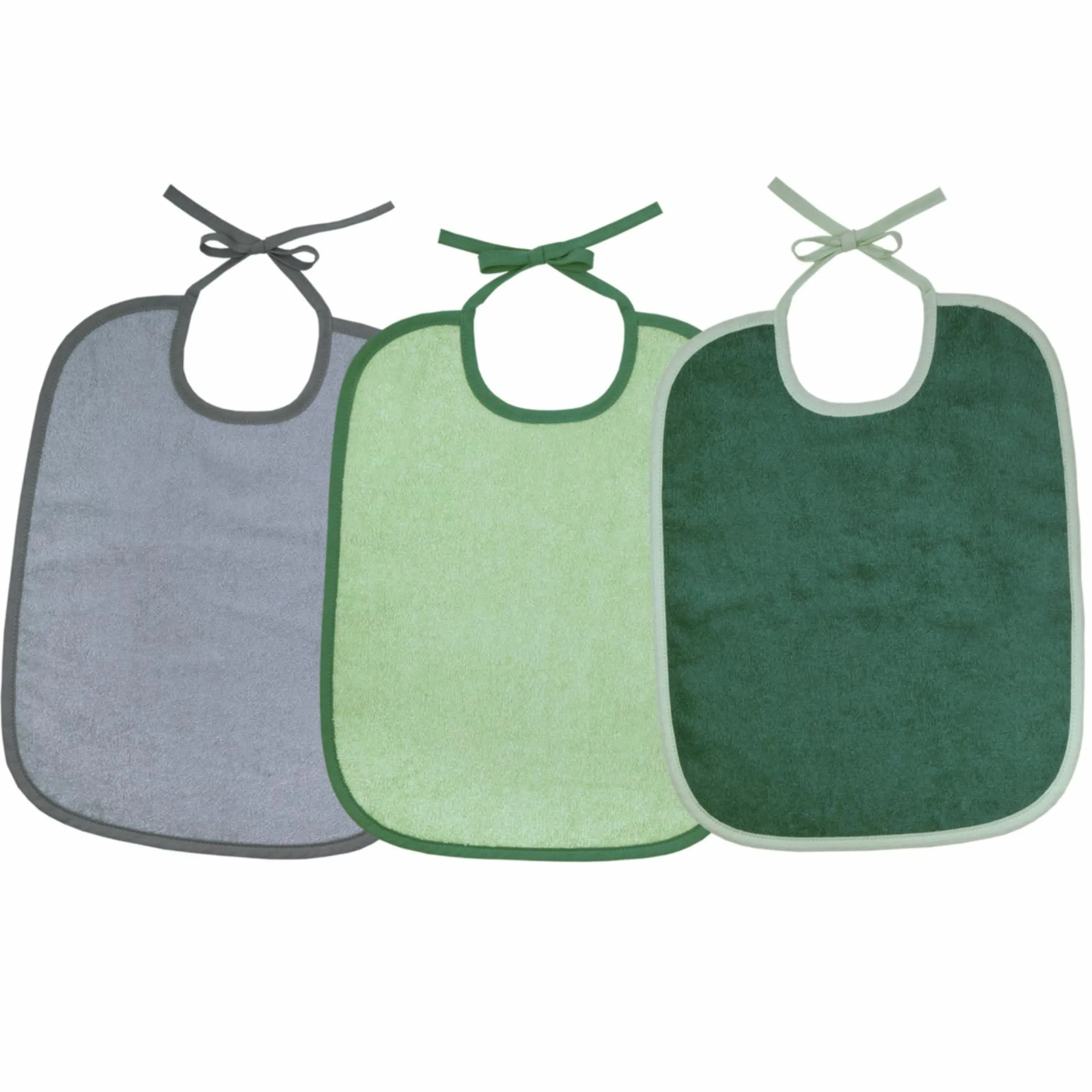 Riesen-Bindelätzchen 3er Pack 32 x 40 cm - Grün-Grau