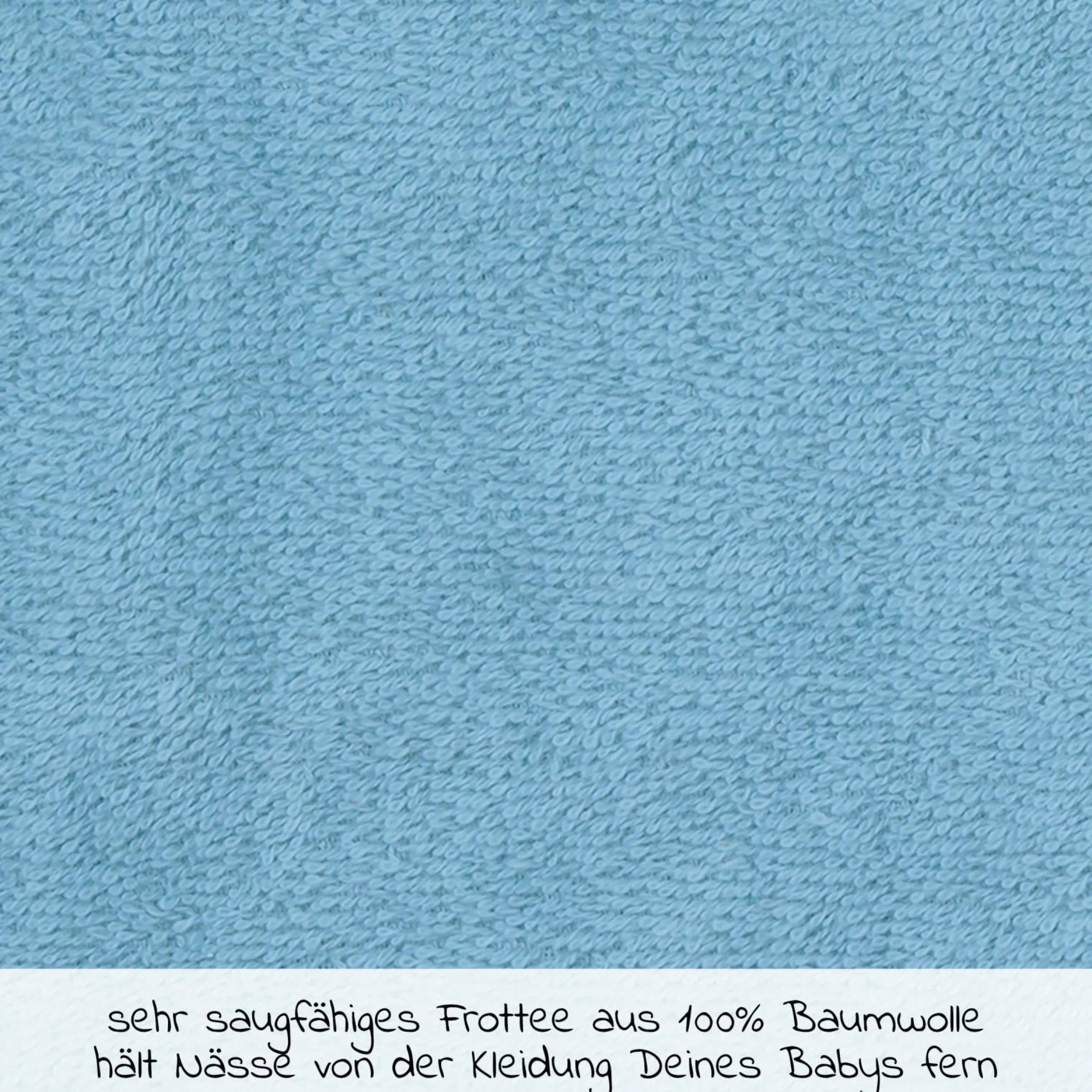 Riesen-Klettlätzchen 30 x 45 cm - Stickerei Pinguine - Eisblau