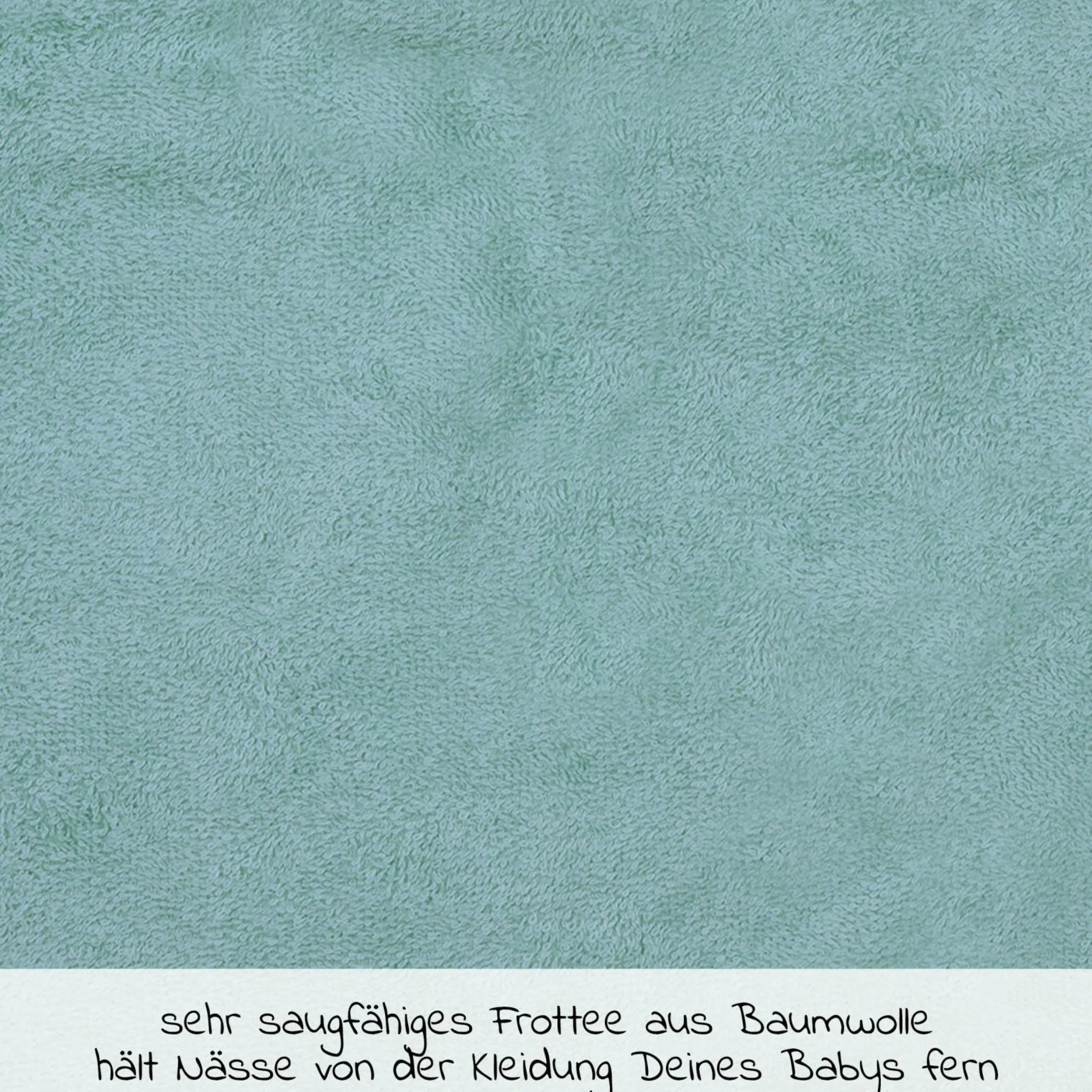 Riesen-Klettlätzchen 30 x 45 cm - Uni Eisblau