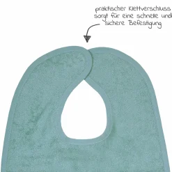 Riesen-Klettlätzchen 30 x 45 cm - Uni Eisblau