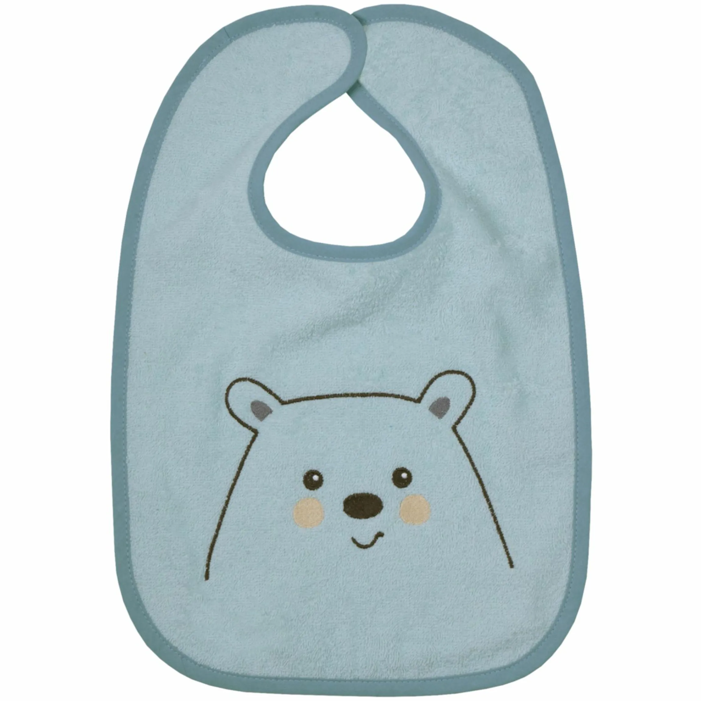 Riesen-Klettlätzchen 30 x 45 cm - Stickerei Eisbär - Mint