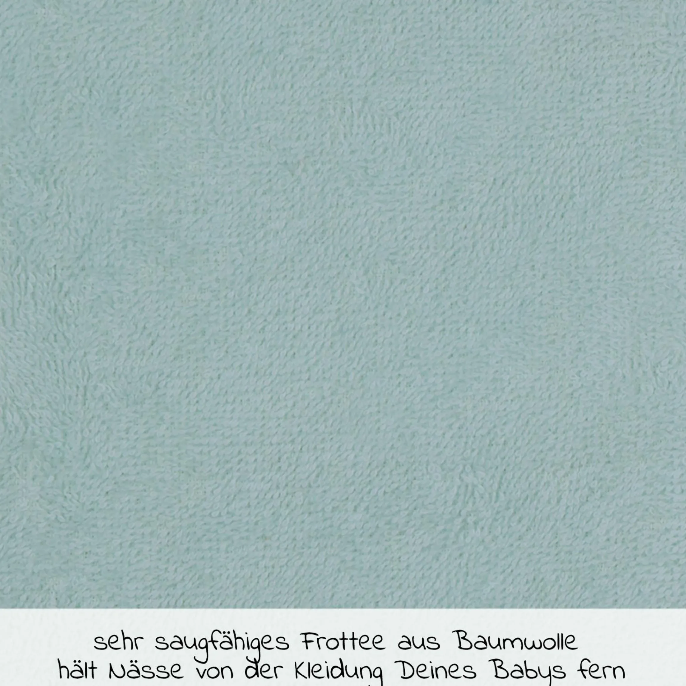 Riesen-Klettlätzchen 30 x 45 cm - Stickerei Eisbär - Mint