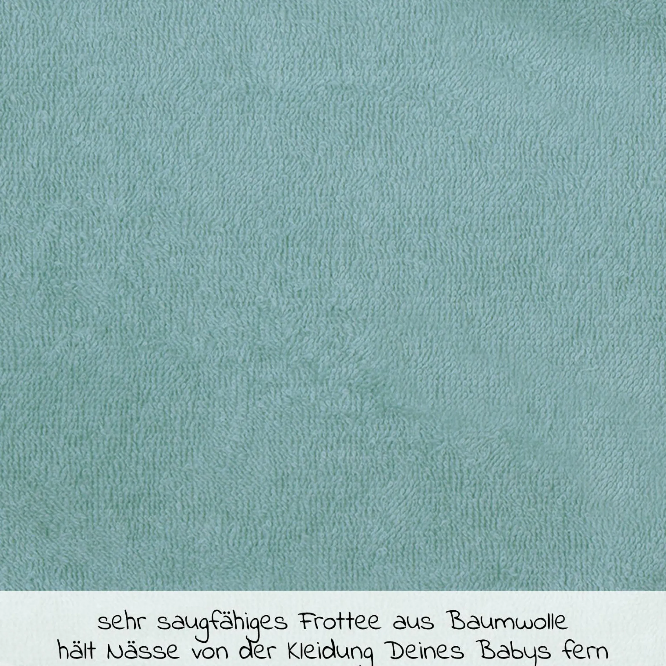 Riesen-Lätzchen mit Druckknopf 30 x 45 cm - Uni Eisblau