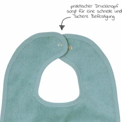 Riesen-Lätzchen mit Druckknopf 30 x 45 cm - Uni Eisblau