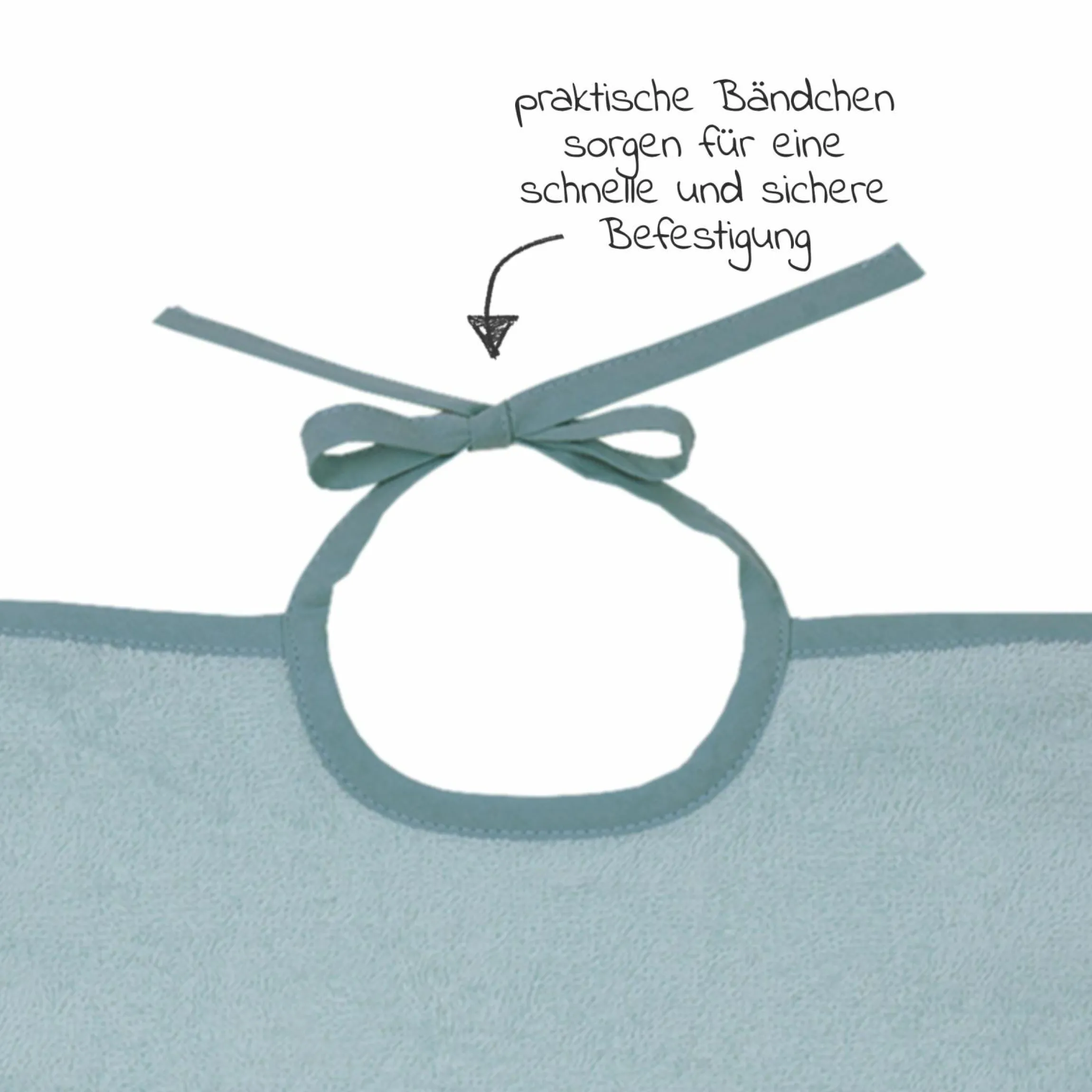 Ärmel-Lätzchen - Stickerei Eisbär - Mint