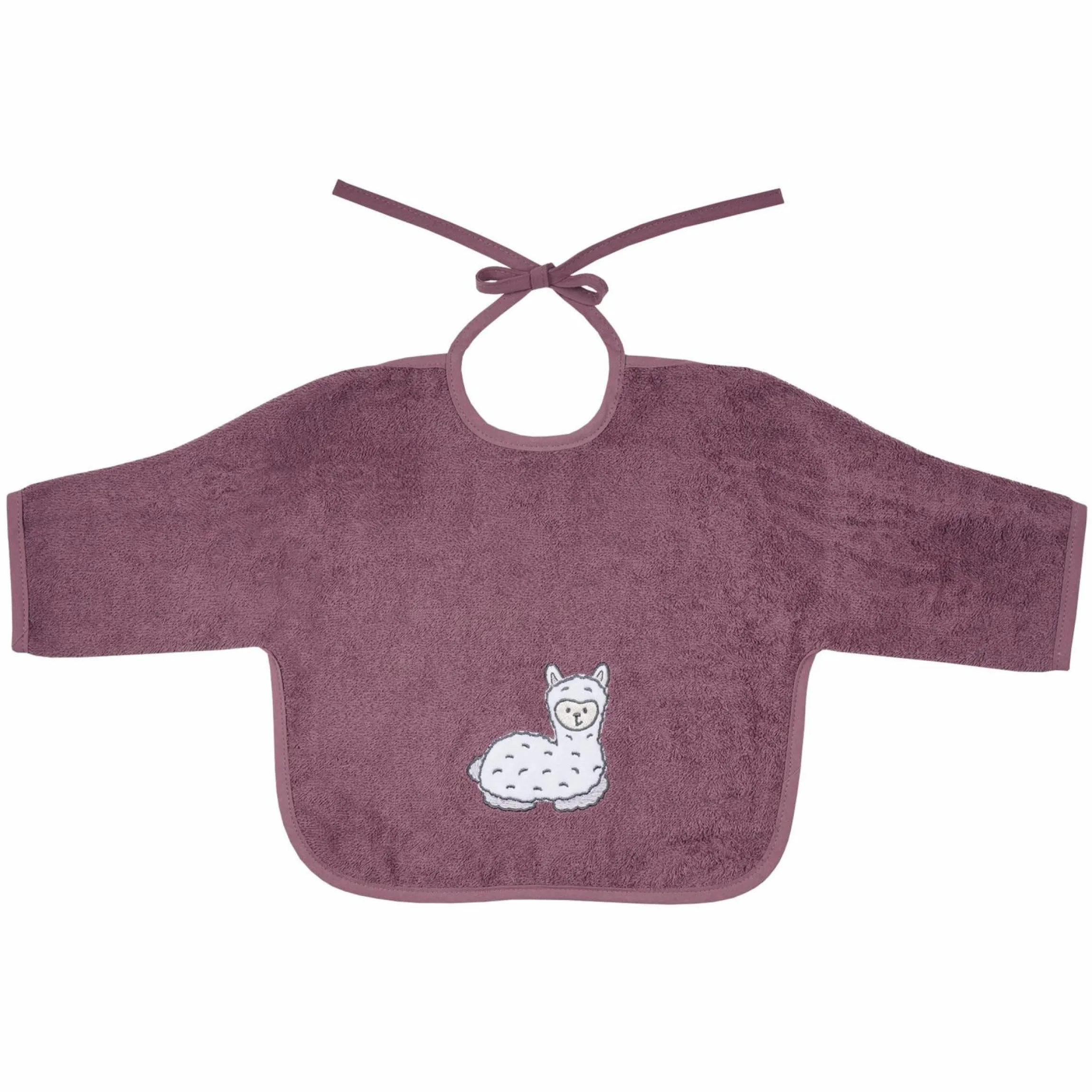 Ärmel-Lätzchen - Stickerei Lama - Mauve