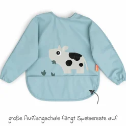 Ärmel-Lätzchen - wasserdicht - Tiny Farm - Blau