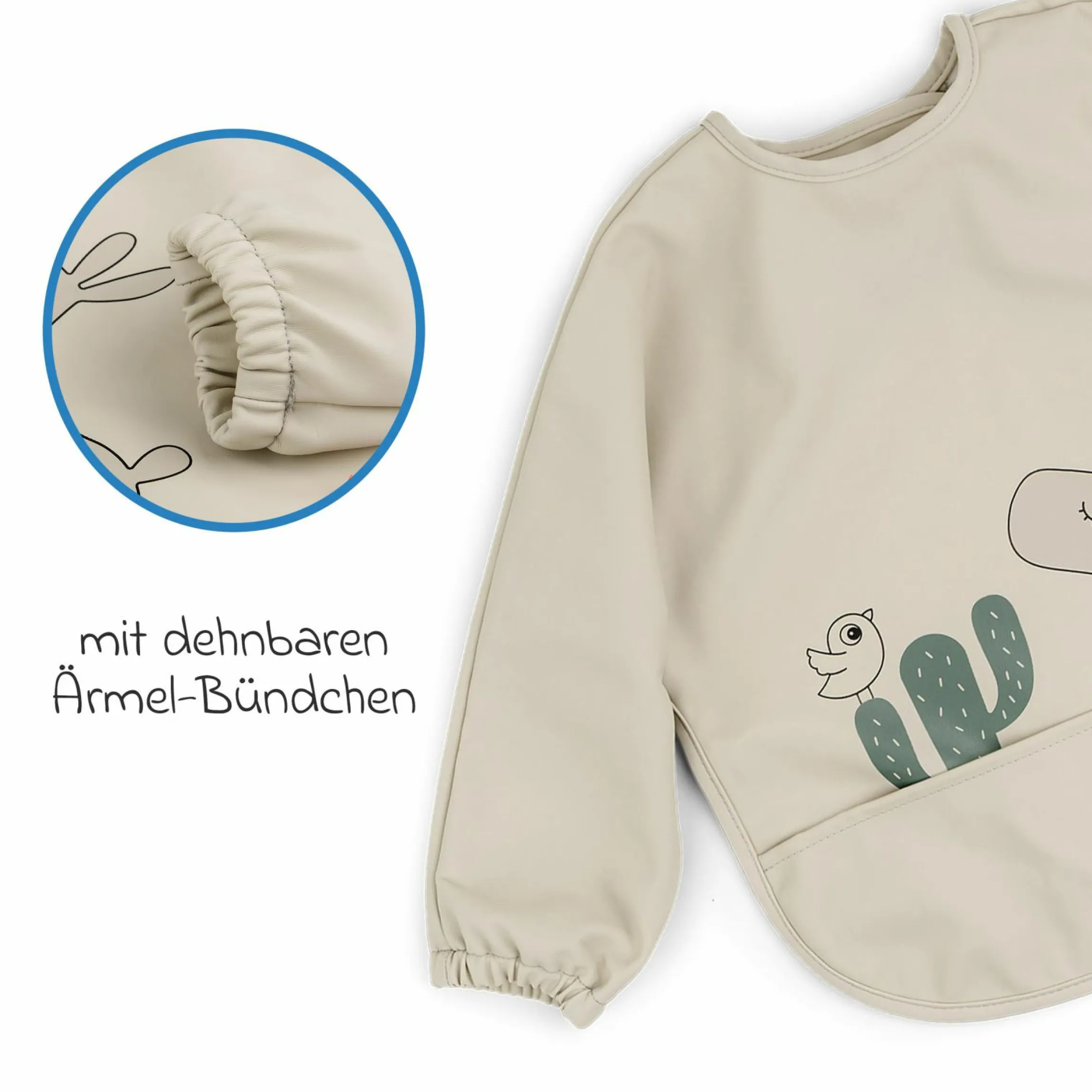 Ärmel-Lätzchen - wasserdicht - Lalee - Sand