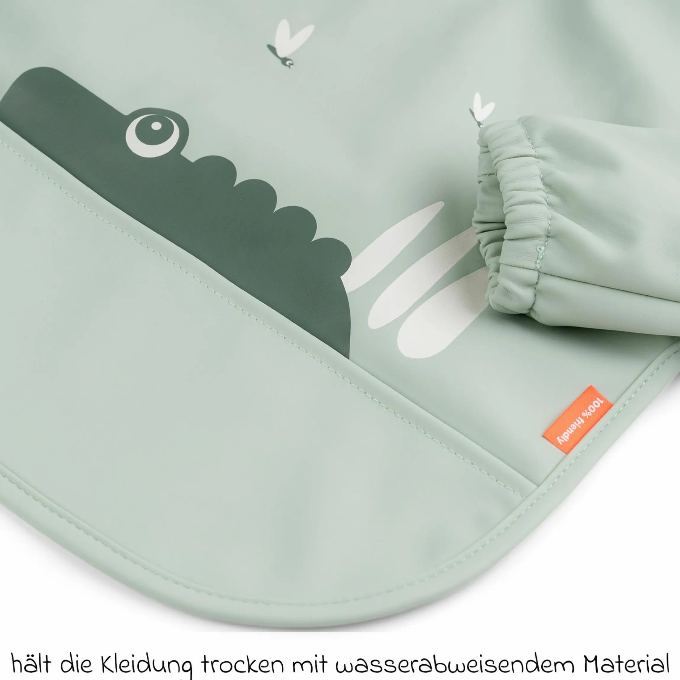 Ärmel-Lätzchen - wasserdicht - Croco - Grün