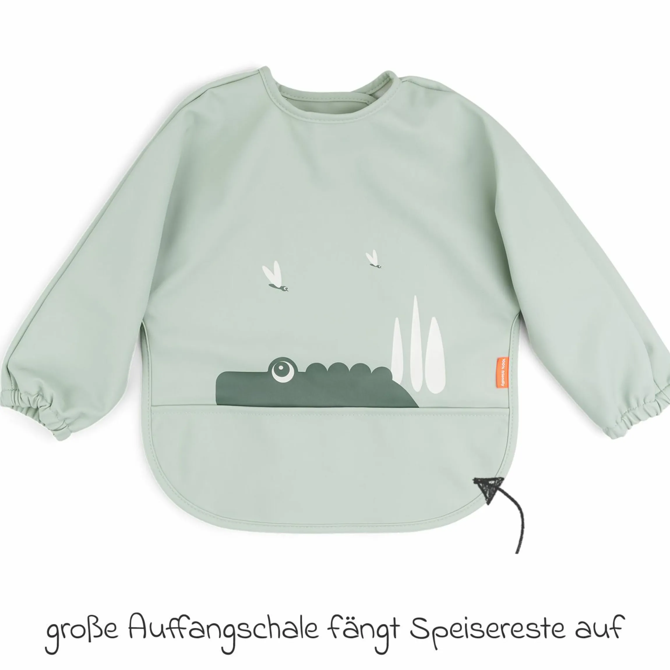 Ärmel-Lätzchen - wasserdicht - Croco - Grün
