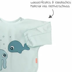 Ärmel-Lätzchen - wasserdicht - Sea Friends - Blau