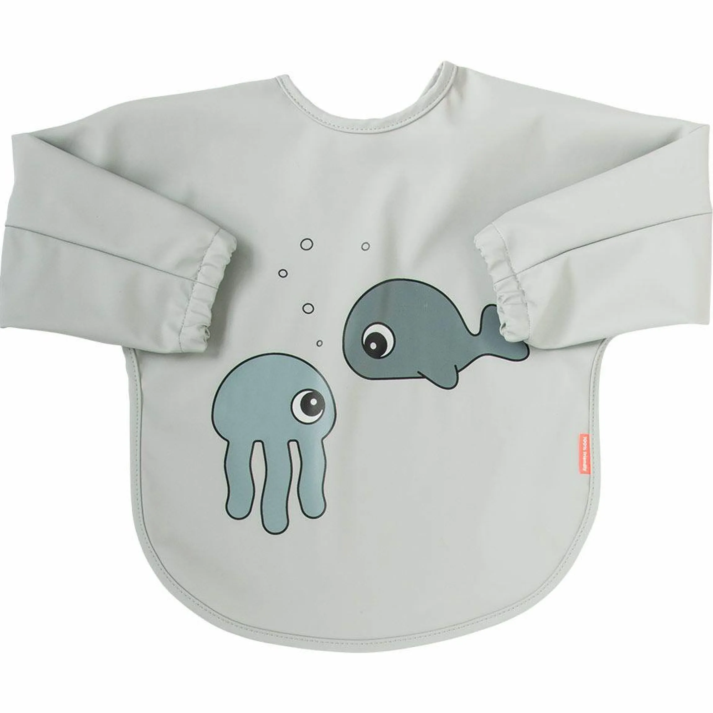 Ärmel-Lätzchen - wasserdicht - Sea Friends - Grau