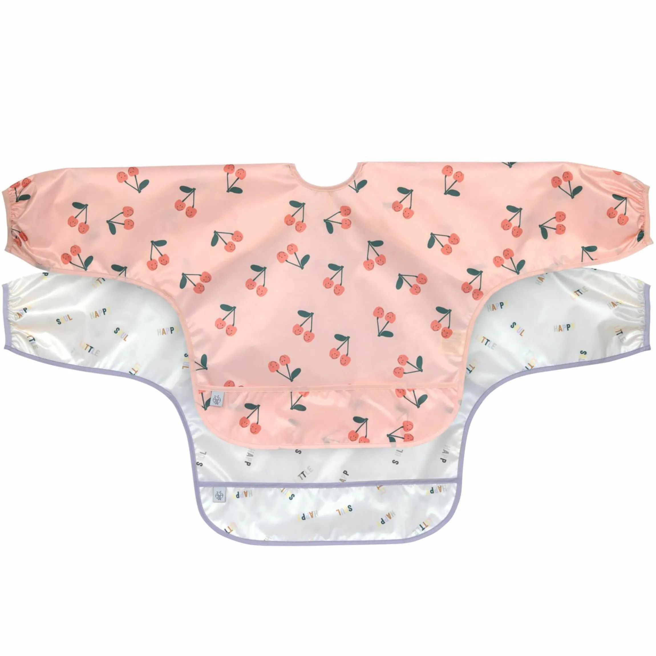 Ärmel-Lätzchen 2er Pack Long Sleeve Bib - Happy Fruits - Cherry