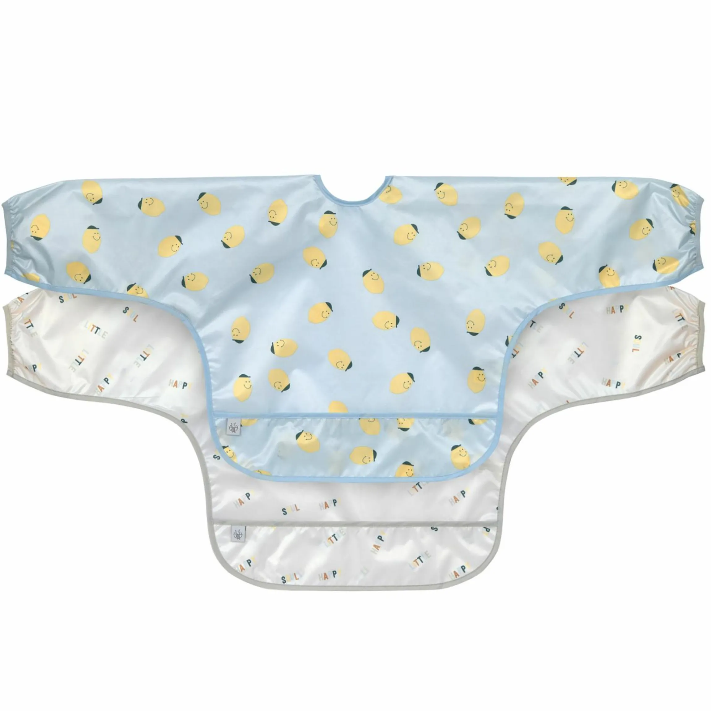 Ärmel-Lätzchen 2er Pack Long Sleeve Bib - Happy Fruits - Lemon