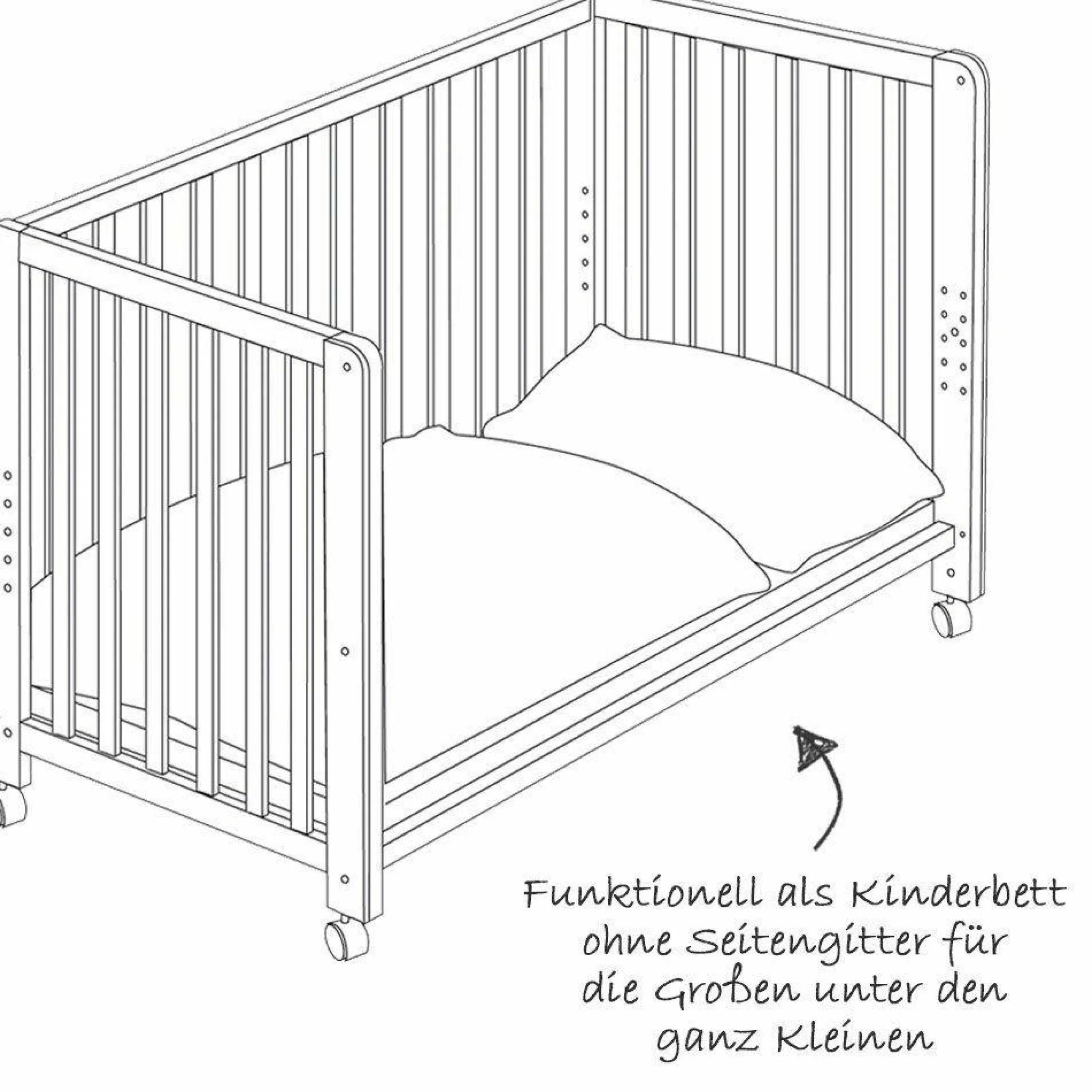 Room Bed Natur inkl. Zubehör 60 x 120 cm - Liebhabär
