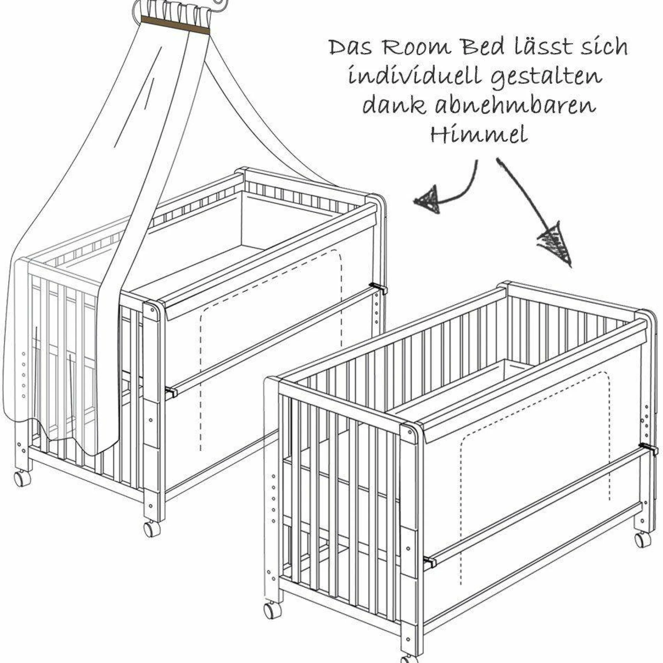 Room Bed Weiß inkl. Zubehör 60 x 120 cm - Adam & Eule