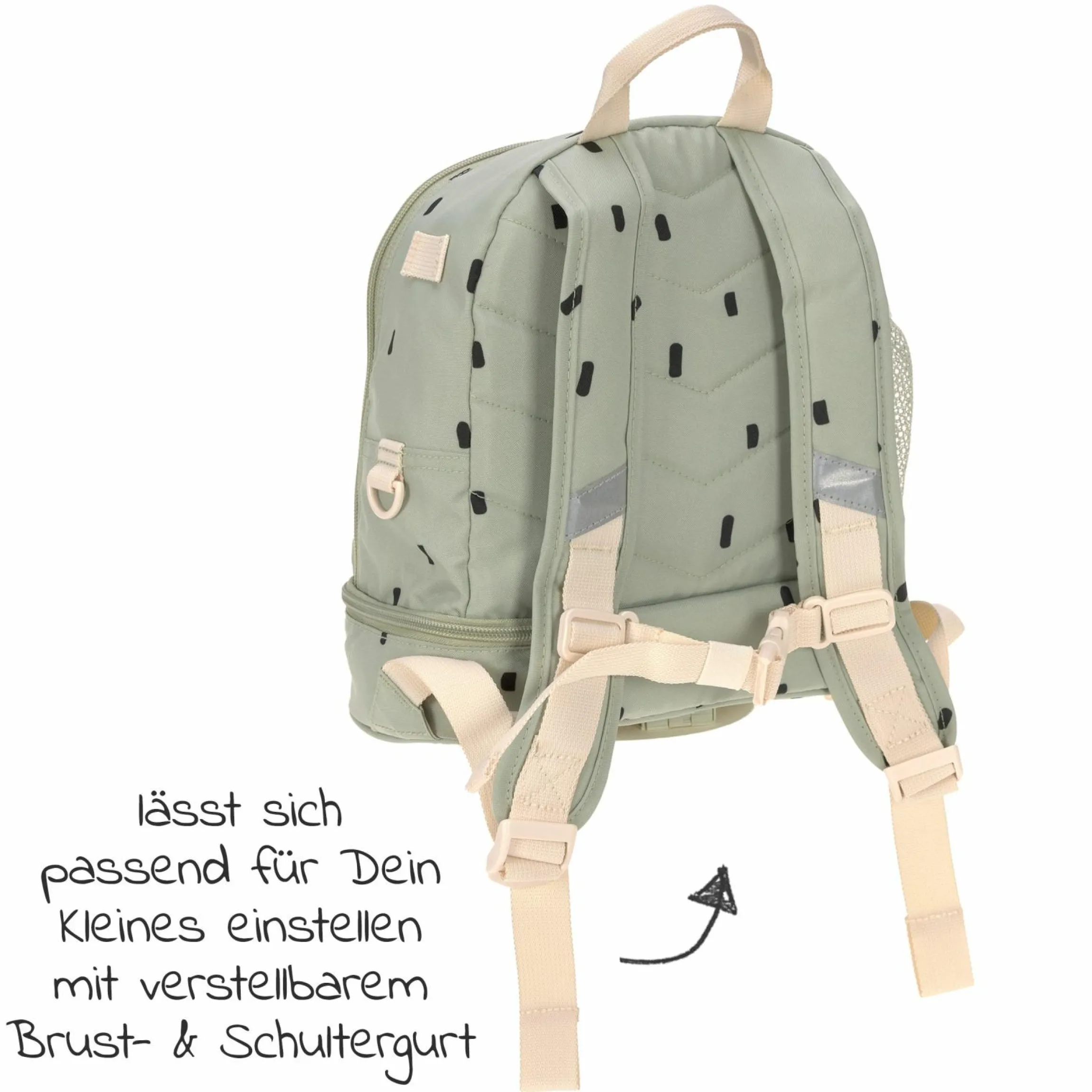 Rucksack Mini Backpack - Happy Prints - Light Olive