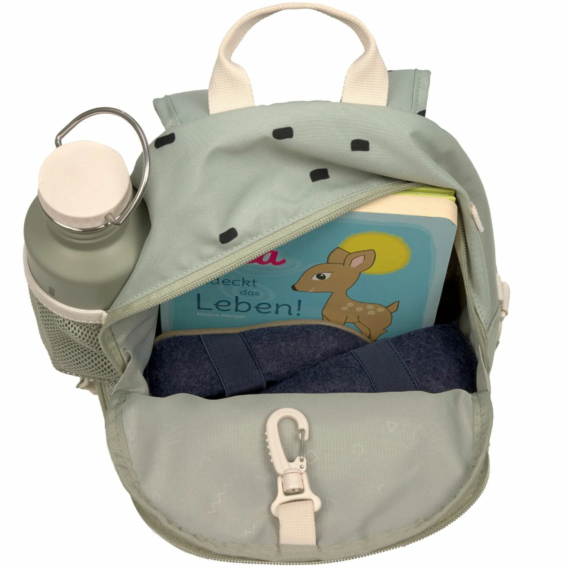 Rucksack Mini Backpack - Happy Prints - Light Olive
