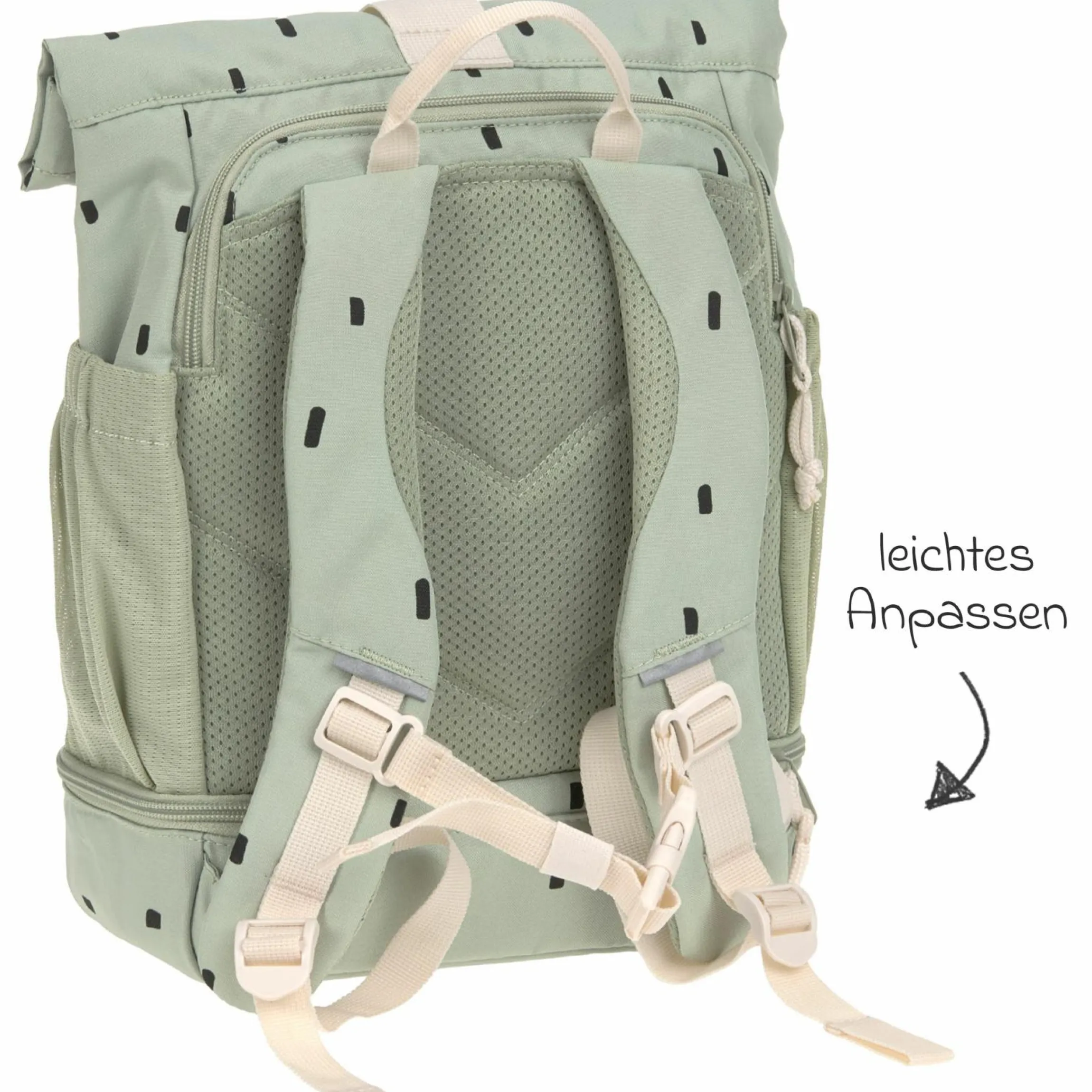 Rucksack Mini Rolltop Backpack - Happy Prints - Light Olive