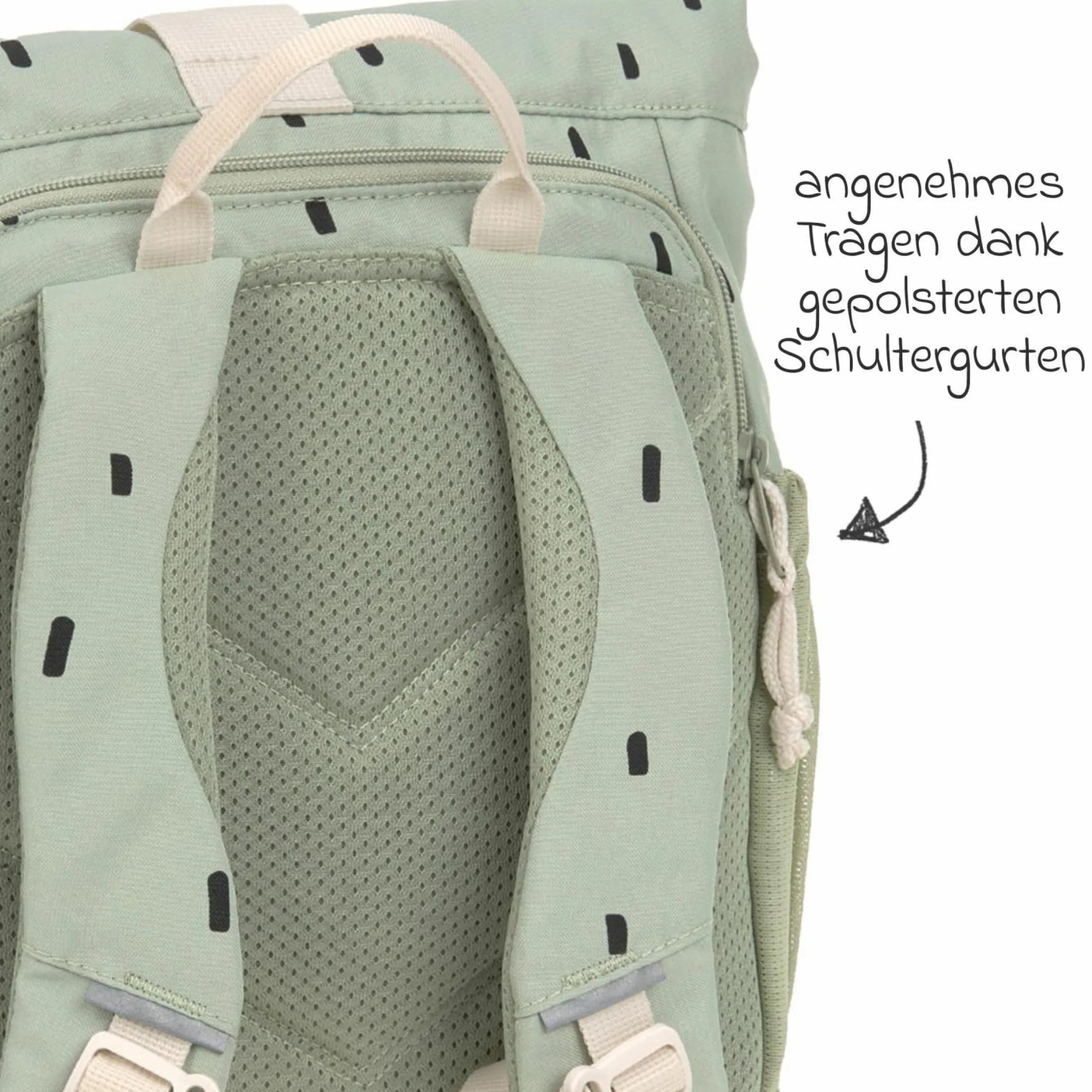 Rucksack Mini Rolltop Backpack - Happy Prints - Light Olive