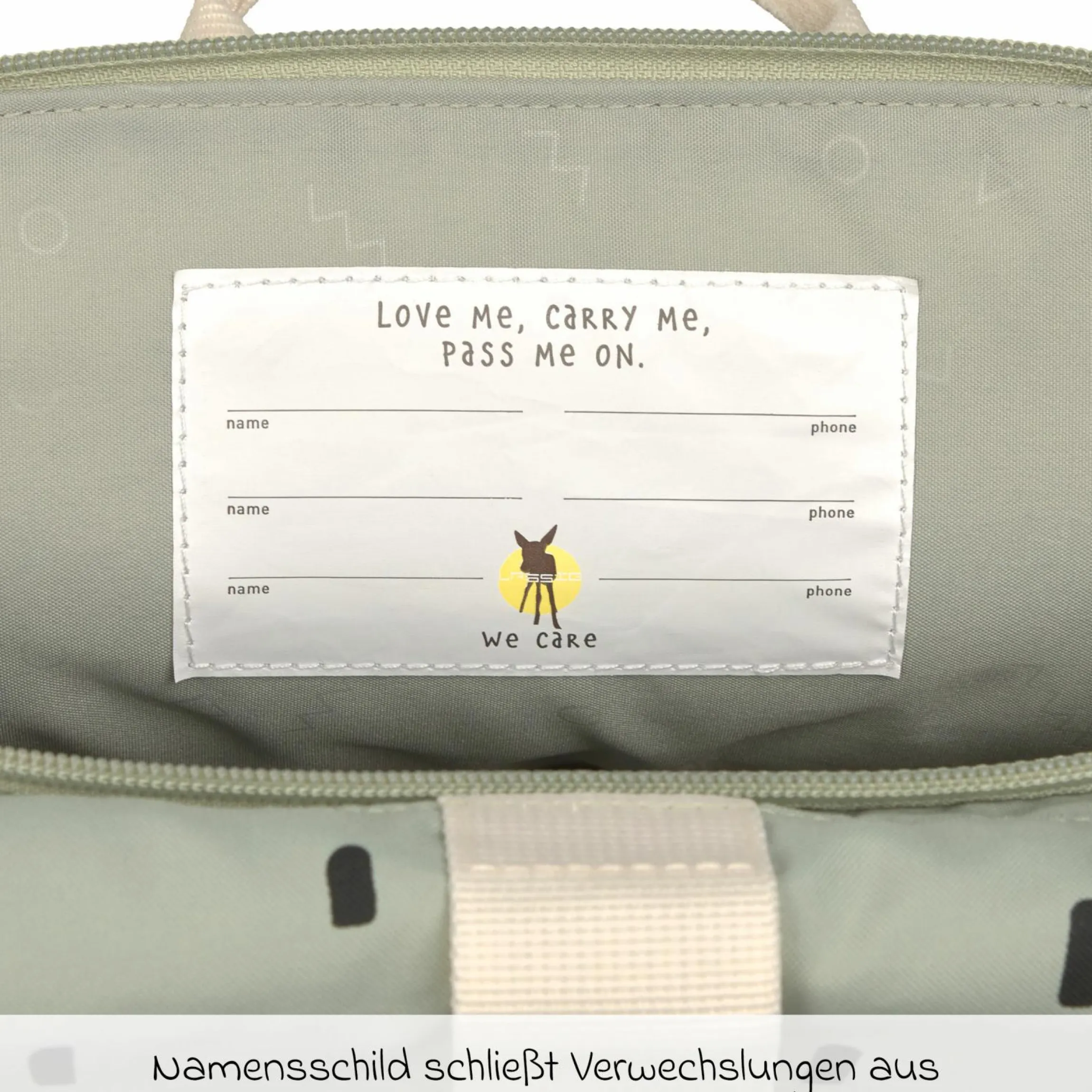 Rucksack Mini Rolltop Backpack - Happy Prints - Light Olive