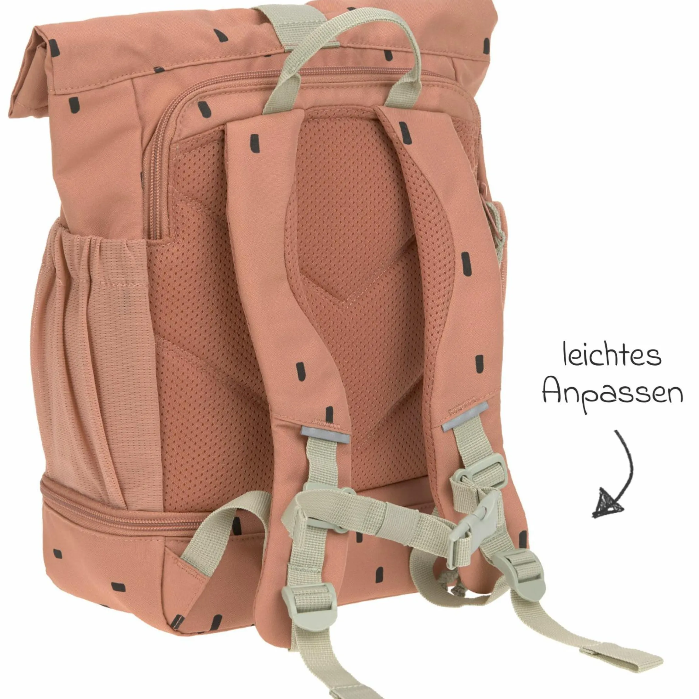 Rucksack Mini Rolltop Backpack - Happy Prints - Caramel