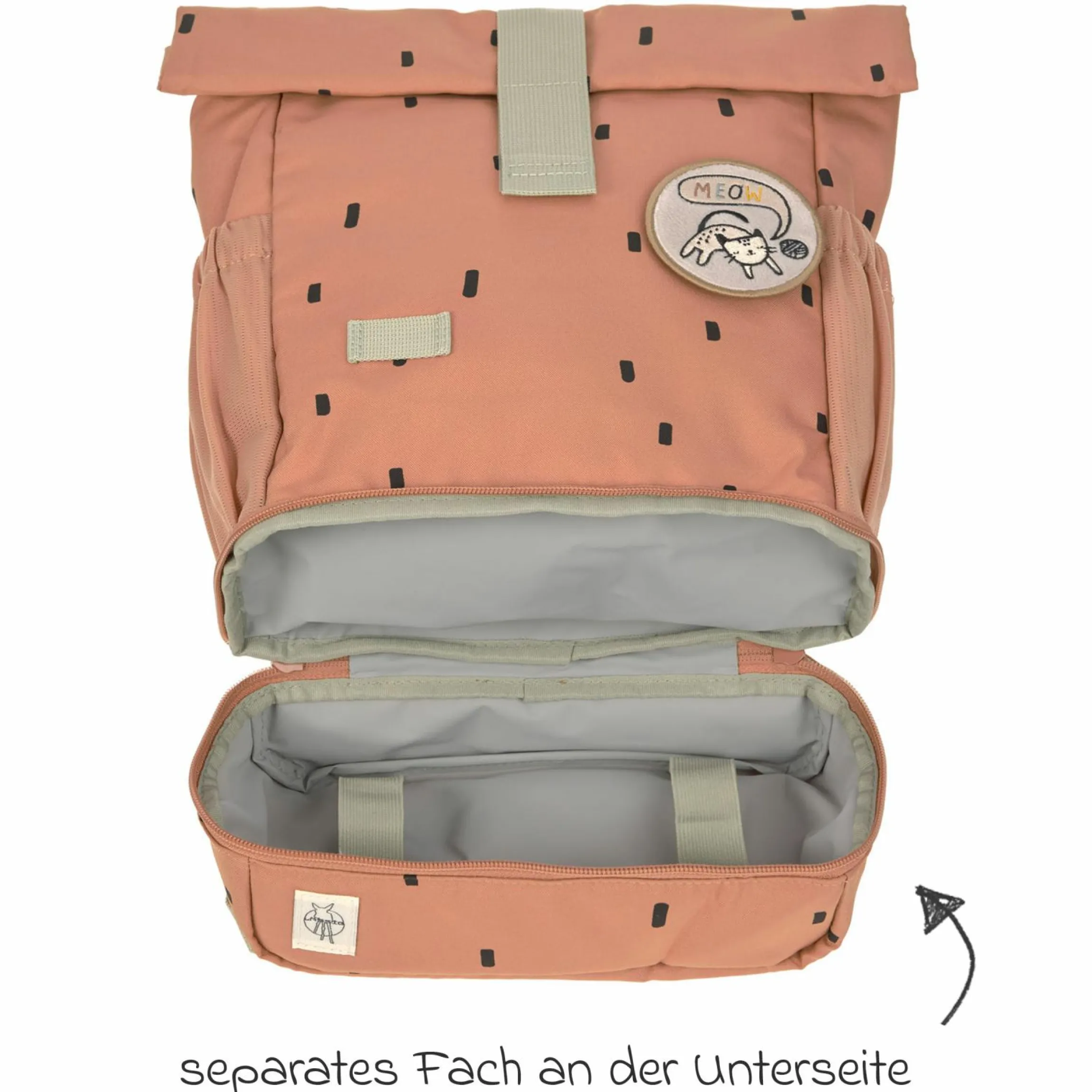 Rucksack Mini Rolltop Backpack - Happy Prints - Caramel