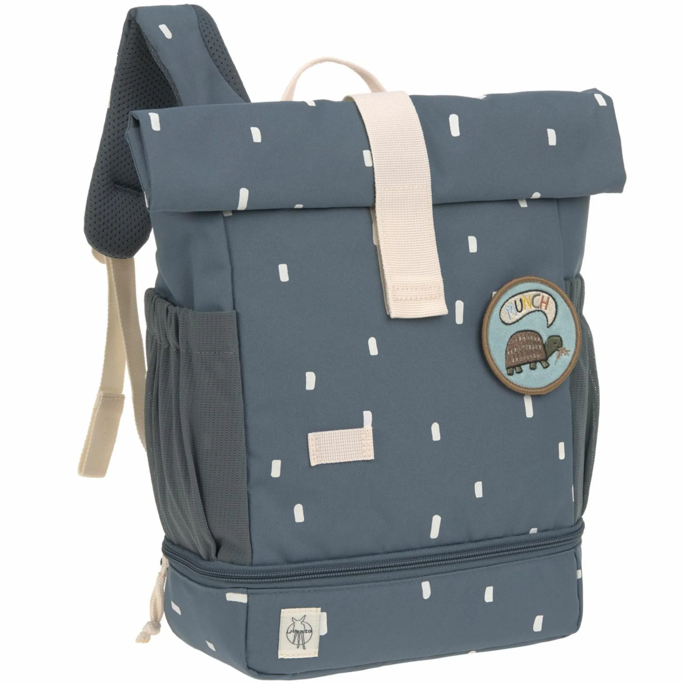 Rucksack Mini Rolltop Backpack - Happy Prints - Midnight Blue