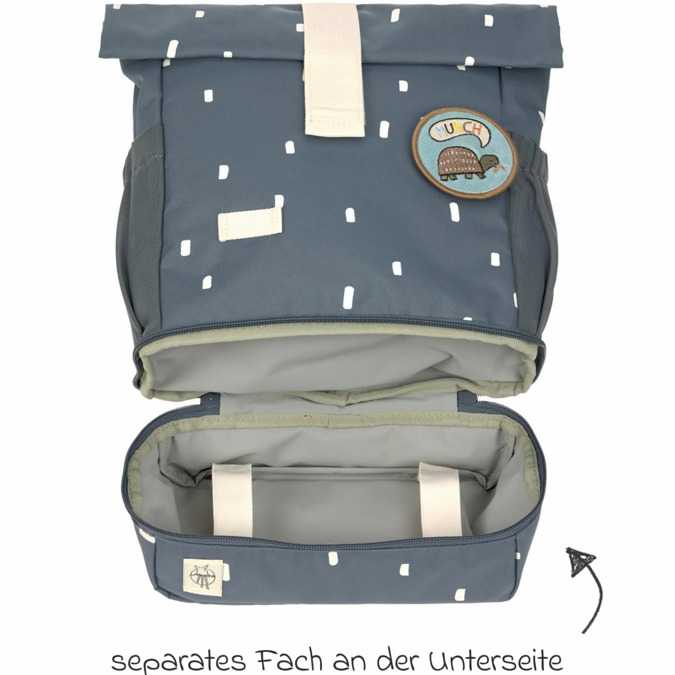 Rucksack Mini Rolltop Backpack - Happy Prints - Midnight Blue