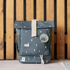 Rucksack Mini Rolltop Backpack - Happy Prints - Midnight Blue