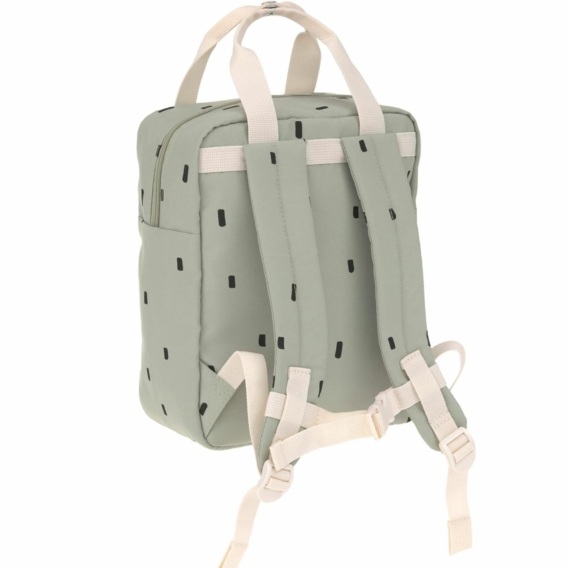 Rucksack Mini Square Backpack - Happy Prints - Light Olive