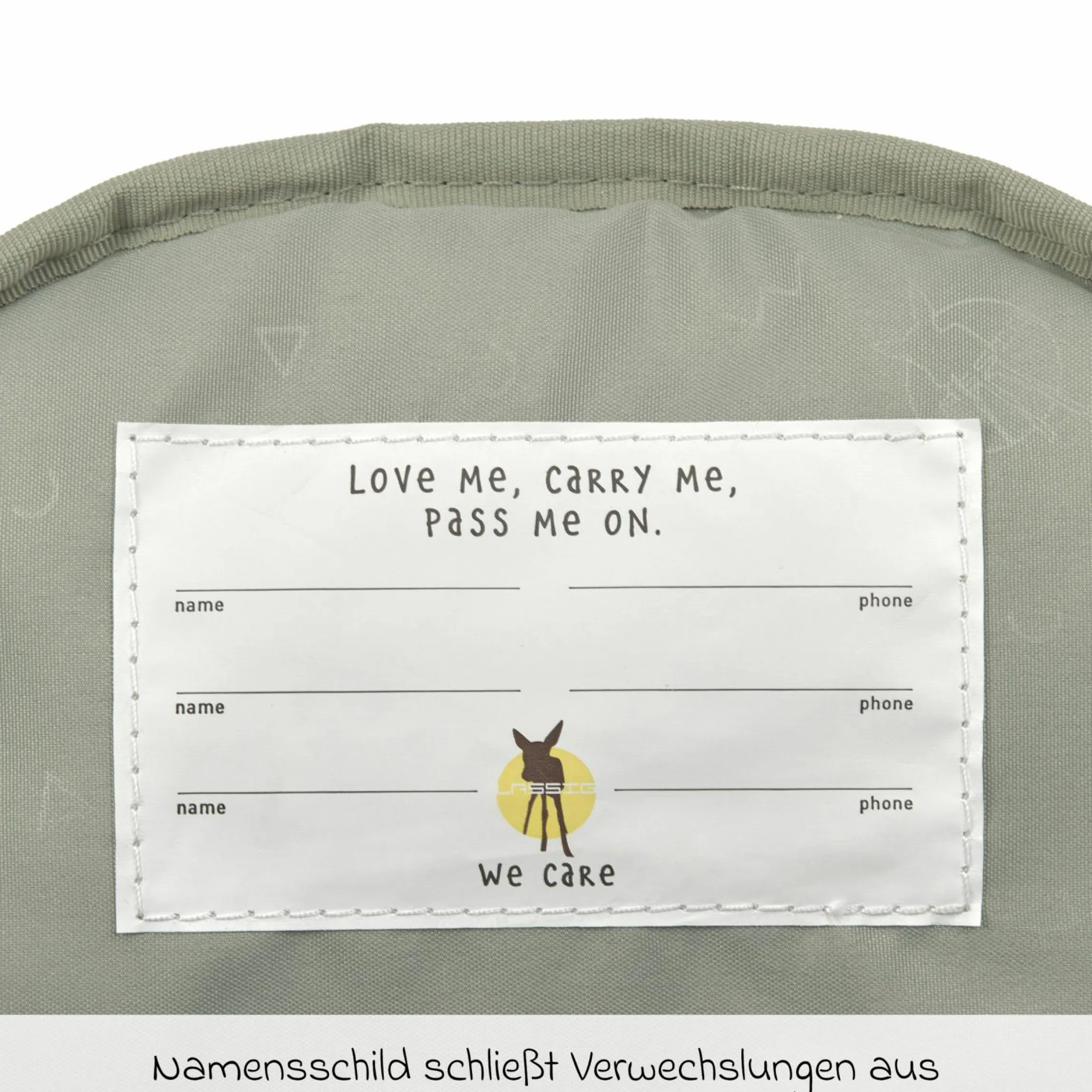 Rucksack Mini Square Backpack - Happy Prints - Light Olive