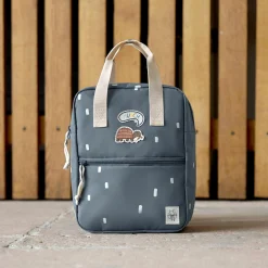 Rucksack Mini Square Backpack - Happy Prints - Midnight Blue