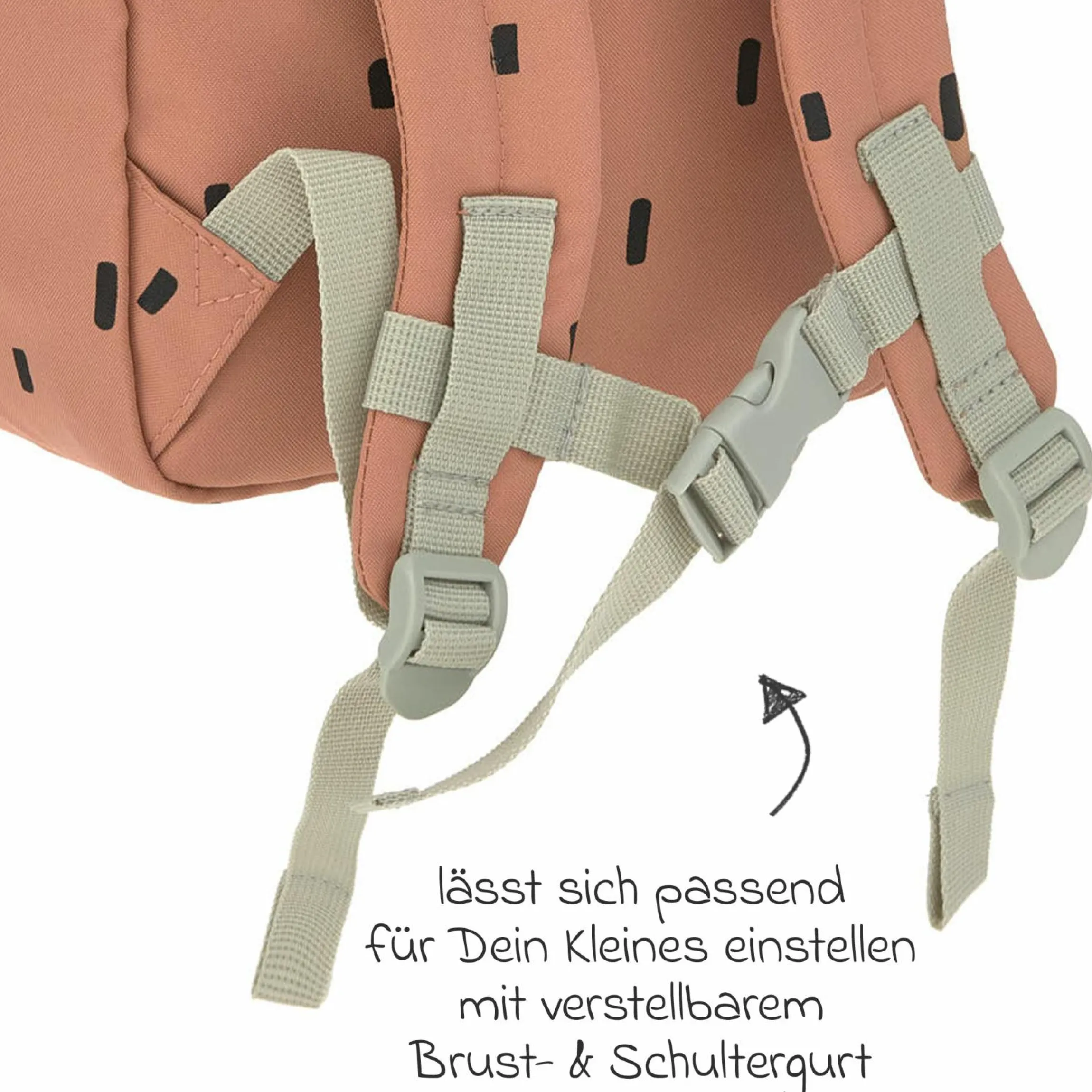Rucksack Mini Square Backpack - Happy Prints - Caramel