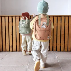Rucksack Mini Square Backpack - Happy Prints - Caramel