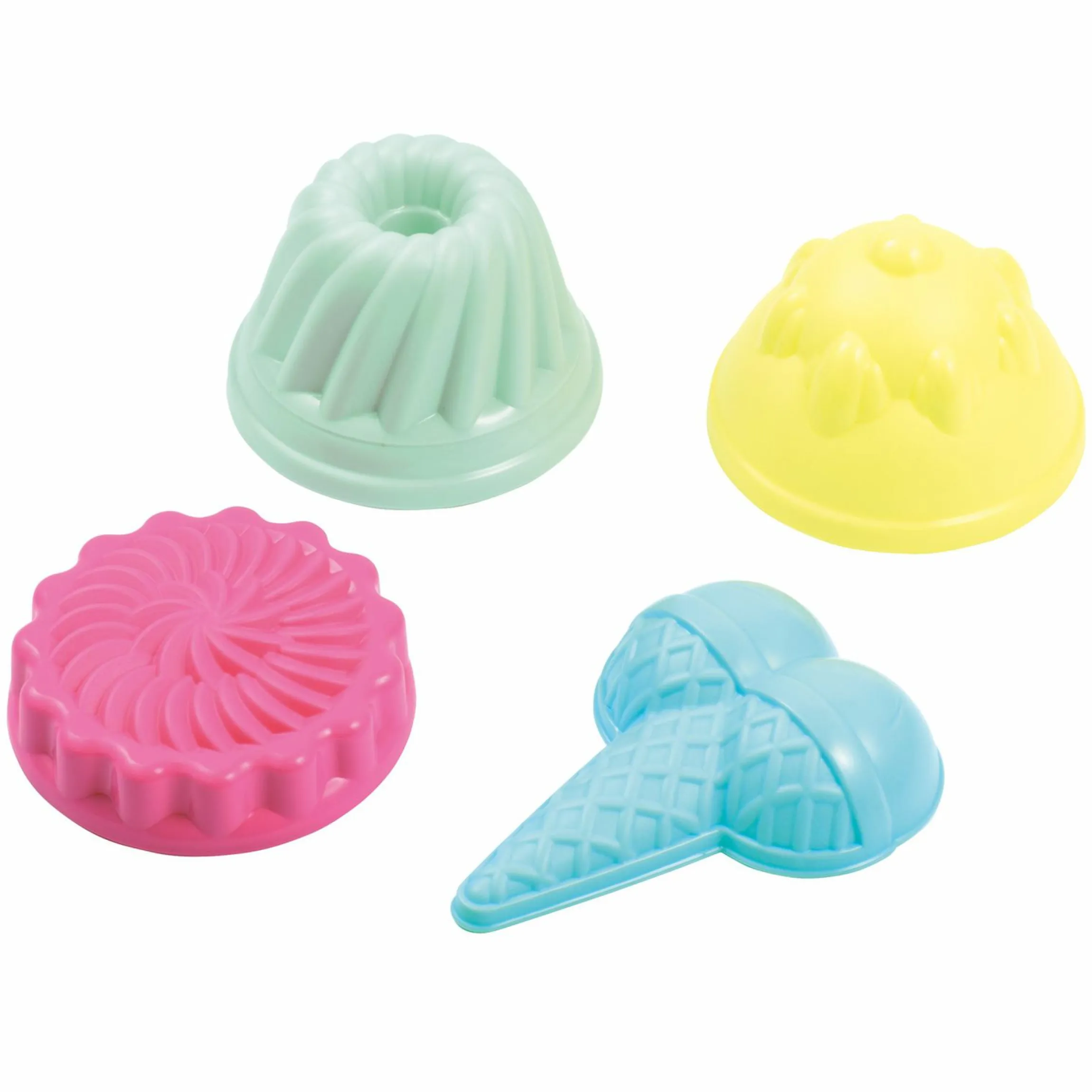 Sandförmchen 4er Pack / Sandspielset Kinderbäckerei