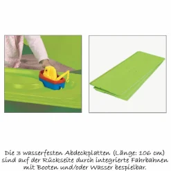 Sandkasten Sandy mit Hardcover 138 x 138 cm - Grün