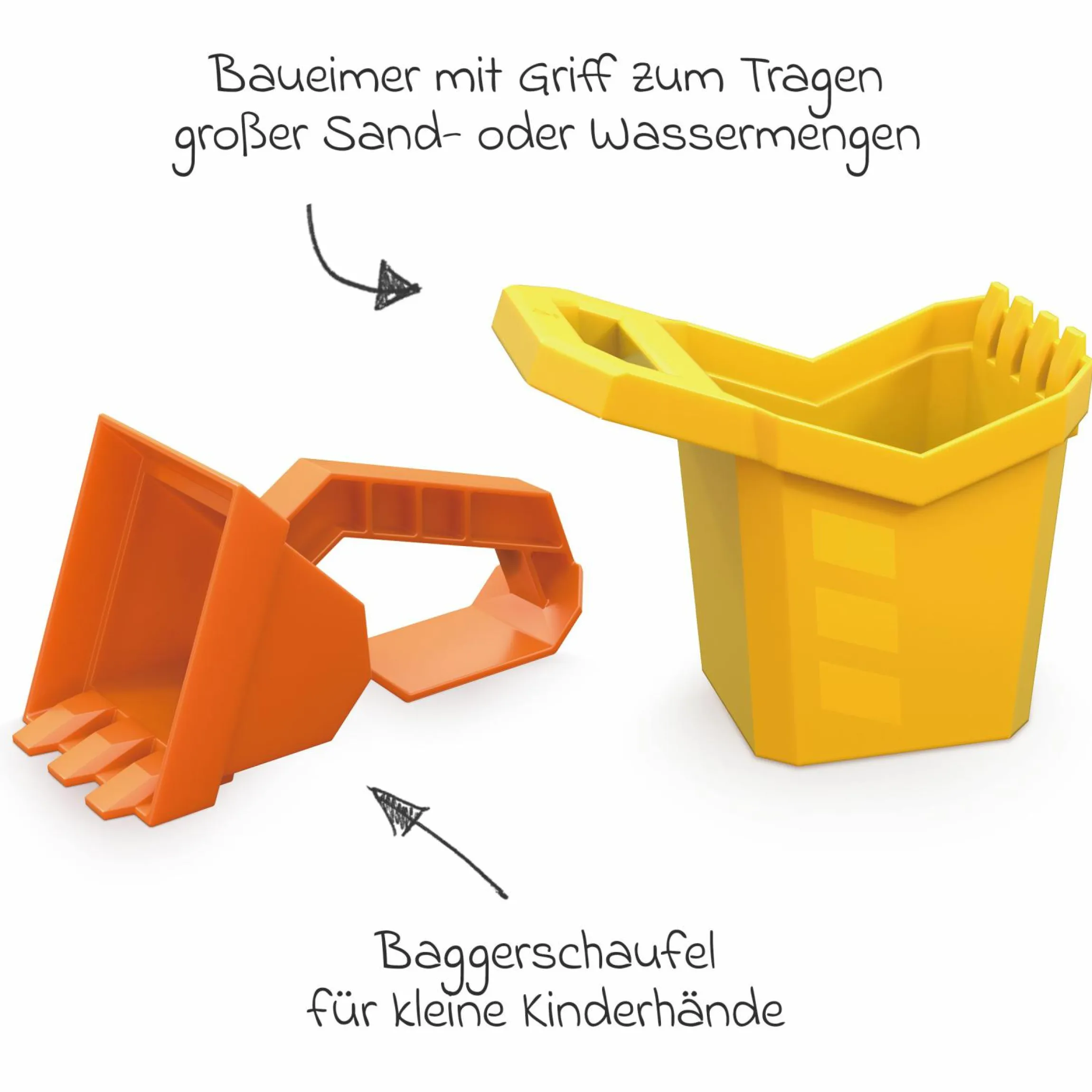 Sandspielzeug-Set Baustelle 4-teilig