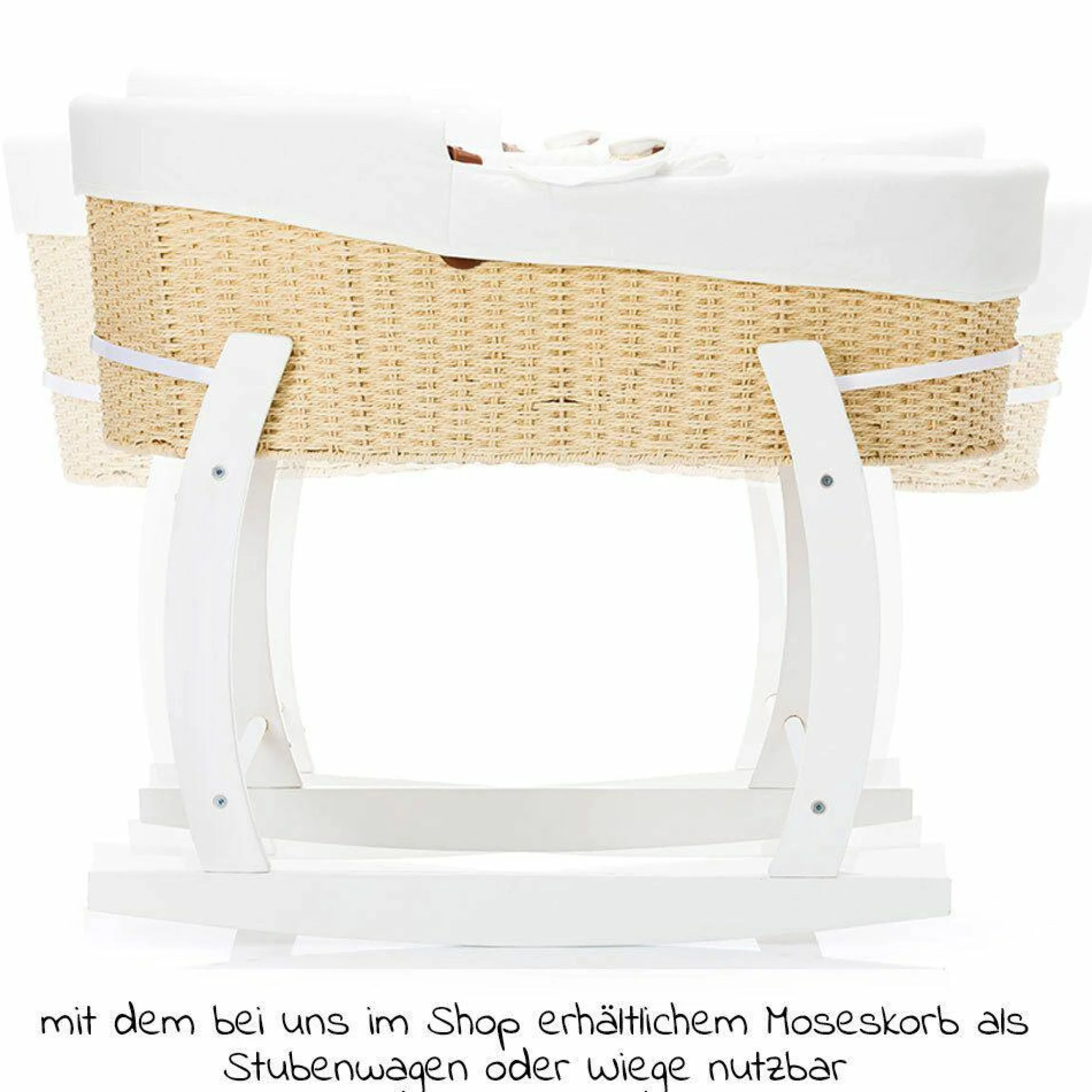 Schaukelgestell für Moseskorb - Weiß