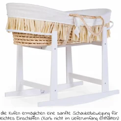 Schaukelständer / Wiegen-Gestell für Moseskorb - Weiß