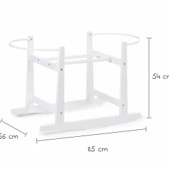 Schaukelständer / Wiegen-Gestell für Moseskorb - Weiß