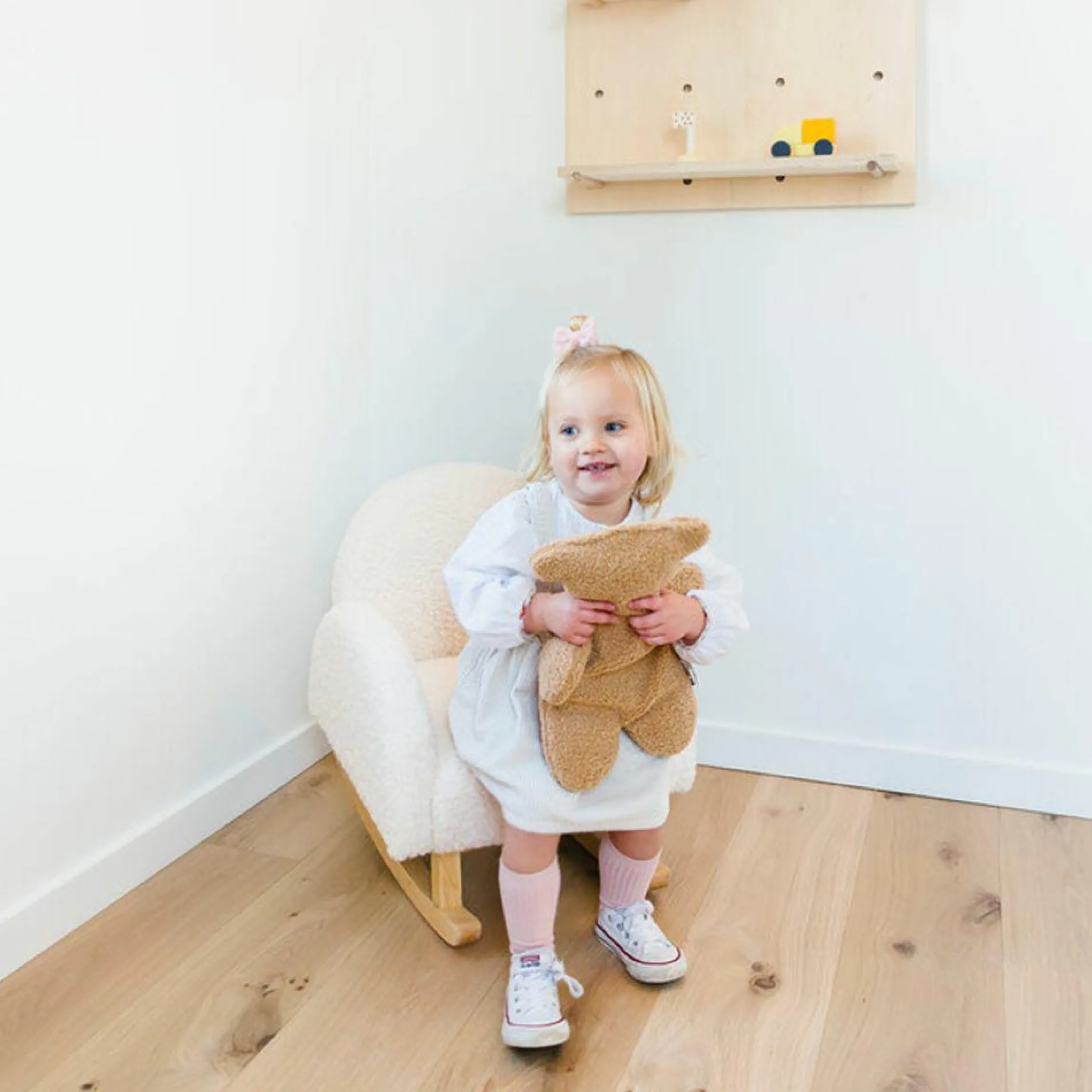 Schaukelstuhl für Kinder - Teddy - Offwhite
