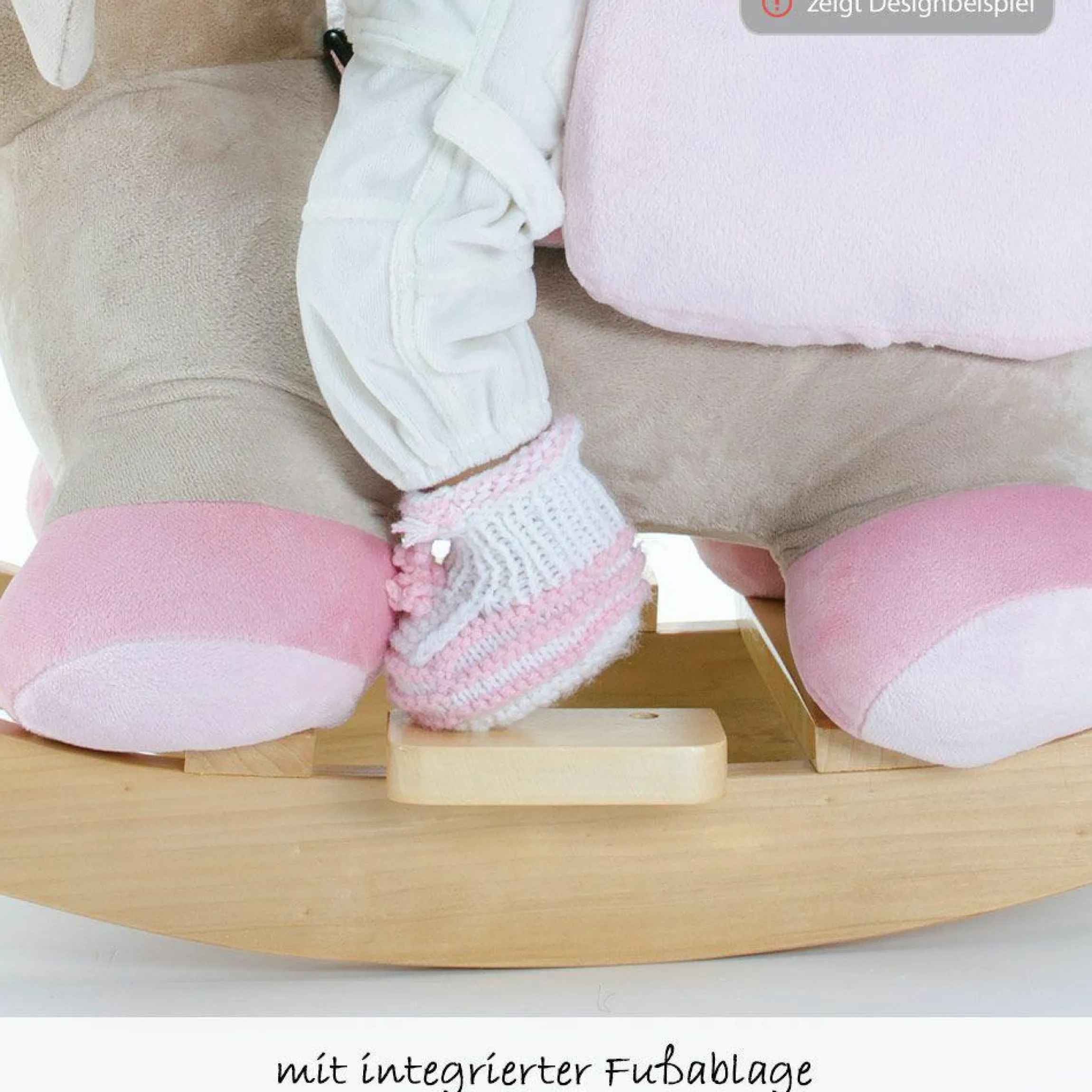 Schaukeltier Esel Cappuccino - Beige