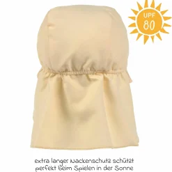 Schirmmütze mit Nackenschutz LSF Sun Protection Flap Hat - Vanilla - Gr. 43/45