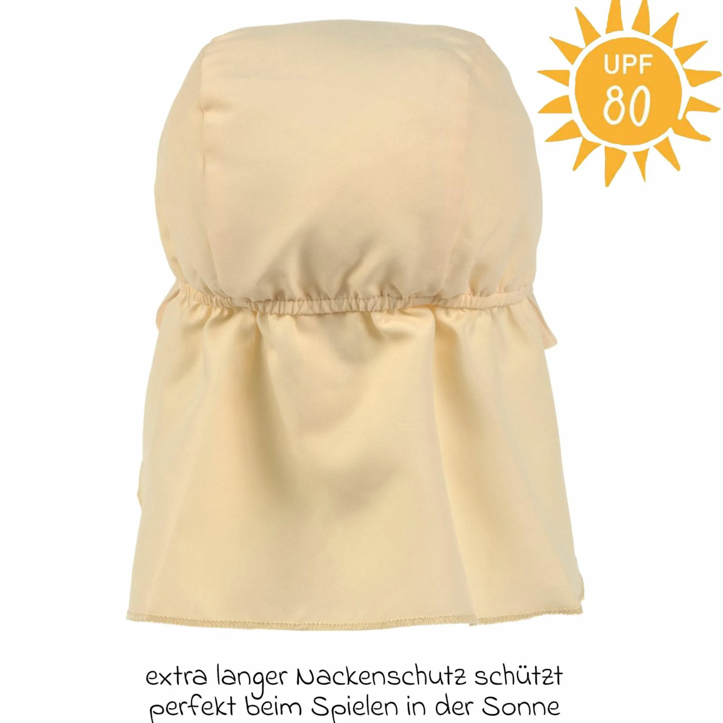 Schirmmütze mit Nackenschutz LSF Sun Protection Flap Hat - Vanilla - Gr. 43/45