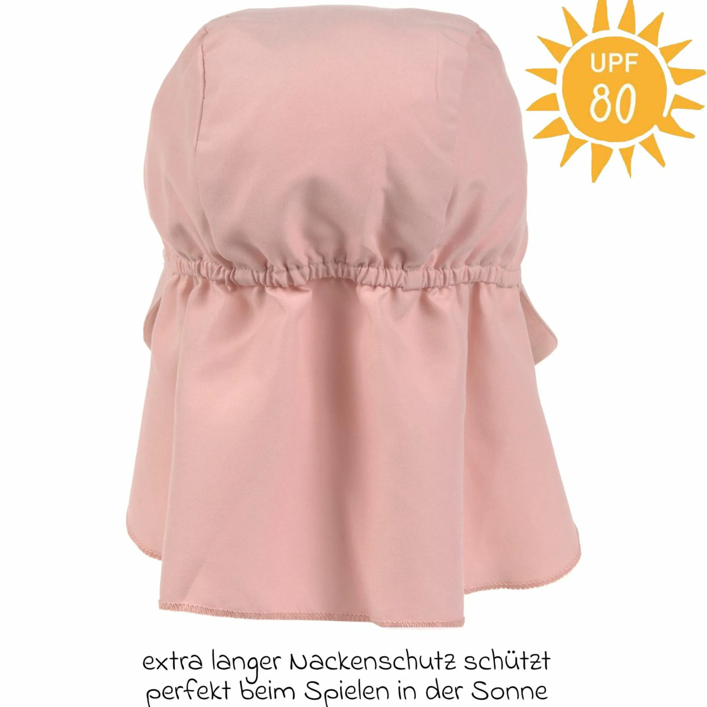 Schirmmütze mit Nackenschutz LSF Sun Protection Flap Hat - Peach - Gr. 50/51