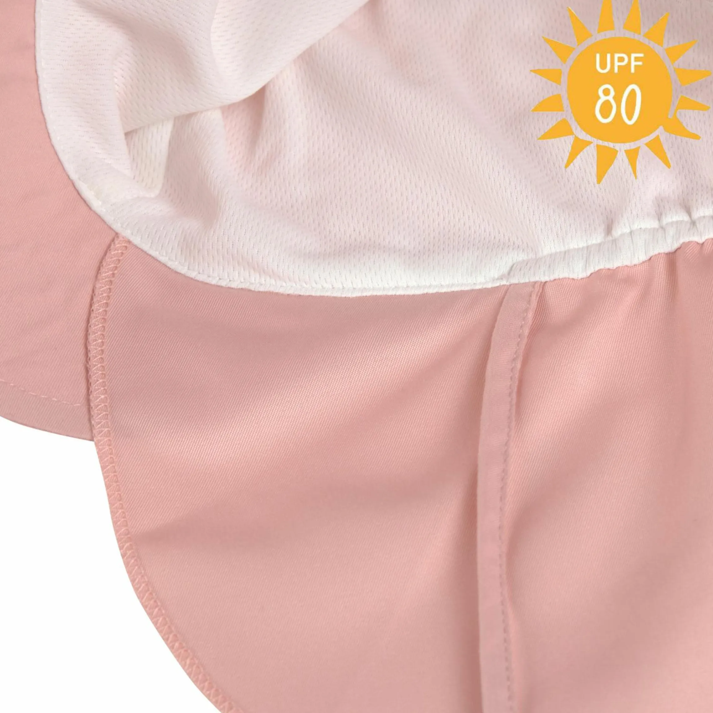 Schirmmütze mit Nackenschutz LSF Sun Protection Flap Hat - Peach - Gr. 50/51