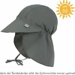 Schirmmütze mit Nackenschutz LSF Sun Protection Flap Hat - Deep Olive - Gr. 43/45