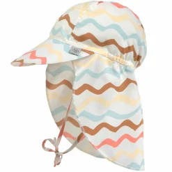 Schirmmütze mit Nackenschutz LSF Sun Protection Flap Hat - Wave - Sea Salt - Gr. 50/51
