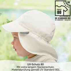 Schirmmütze mit Nackenschutz UPF 80 - Offwhite - Gr. 50-51